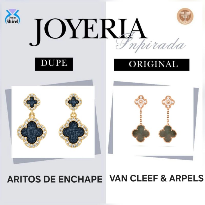 ARITOS DE ENCHAPE PARA DAMA CON DISEÑO DE FLOR 2CM (DUPE DE VAN CLEEF)