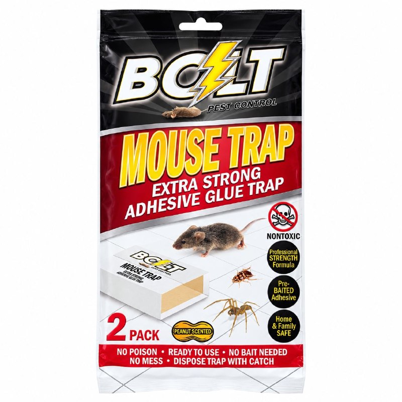 SET DE TRAMPAS DE PEGAMENTO PARA RATONES SIN VENENO BOLT 2PCS