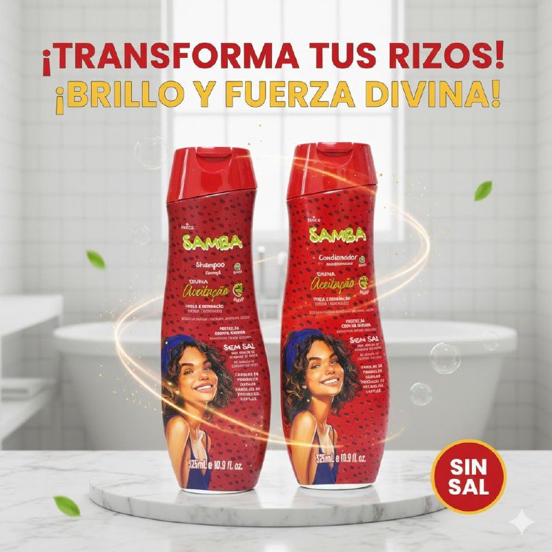 SHAMPOO Y ACONDICIONADOR EN SET PARA CABELLO RIZADOS CON ACEITE HIDRATANTE NAZCA 325MLX2