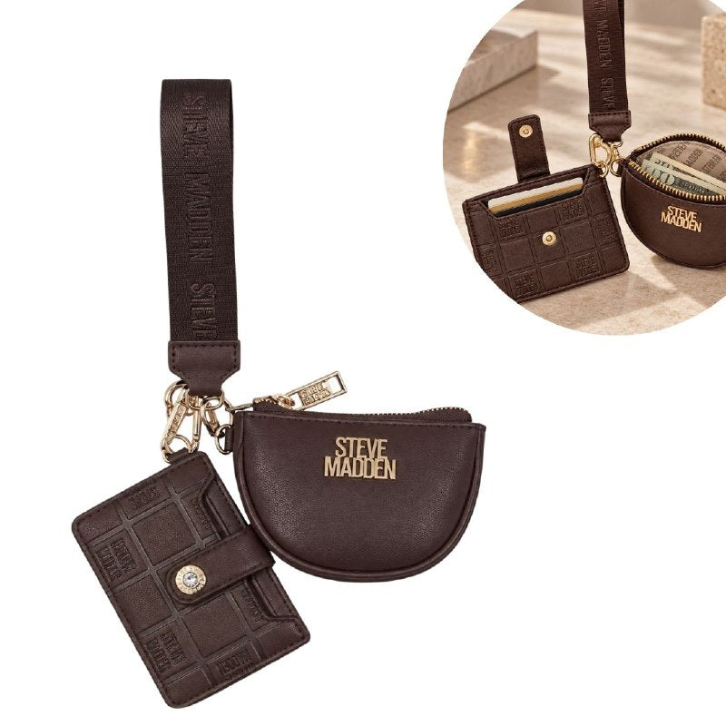 SET DE MONEDERO ORIGINAL STEVE MADDEN PARA DAMA