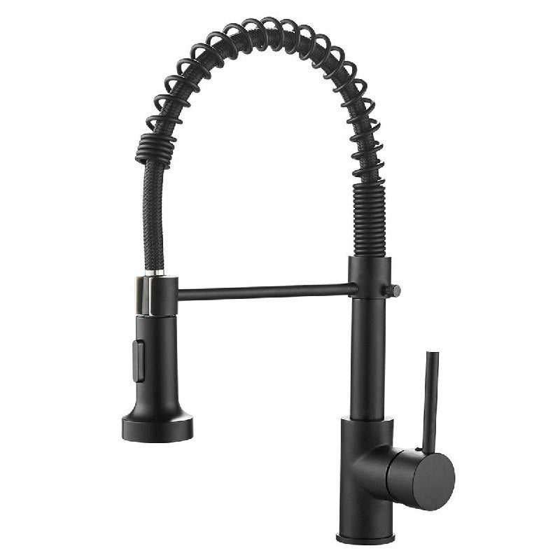GRIFO LAVAMANOS DE COCINA NEGRO CROMADO ELEGANTE MODERNO FANFANG FF-8022B