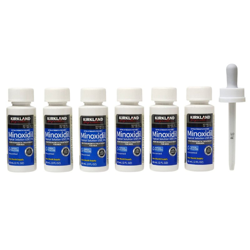 TRATAMIENTO PARA EL CRECIMIENTO DEL CABELLO Y BARBA PARA HOMBRES DE MINOXIDIL AL 5% KIRKLAND 60ML C/U