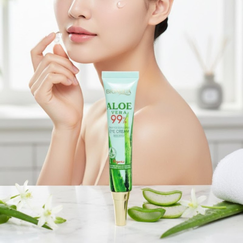 CREMA FACIAL PARA EL CONTORNO DE OJOS REPARADORA Y REAFIRMANTE DE ALOE VERA BIOAQUA 20G