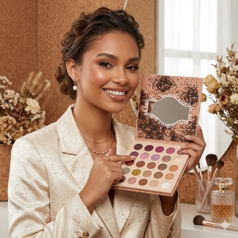 PALETA DE SOMBRAS DE OJOS DE ALTA PIGMENTACION DE 25 TONOS BBROSE 28G
