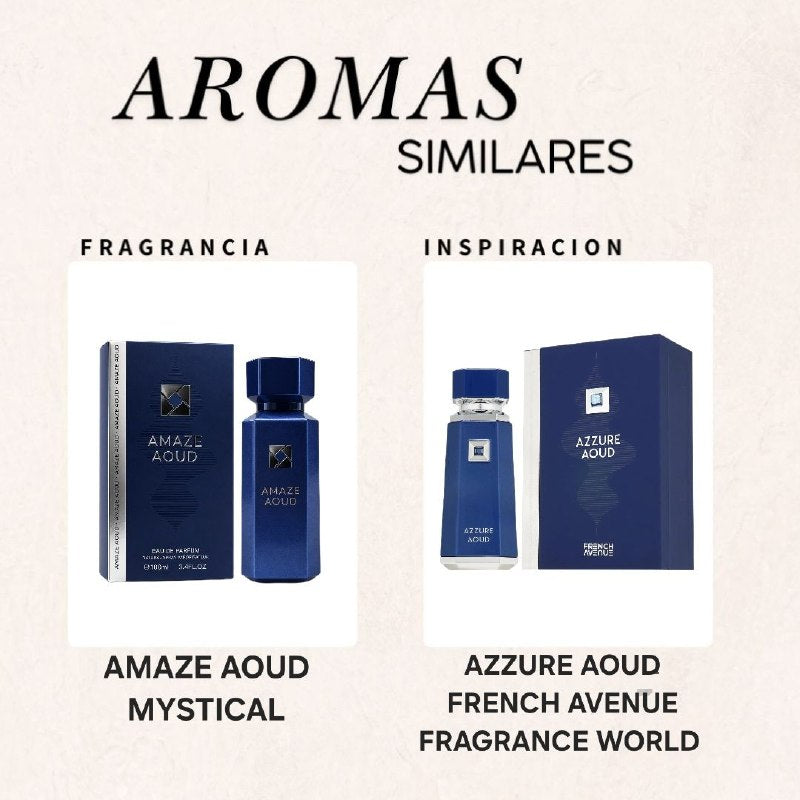 AMAZE AOUD EDP 100ML (M) (AROMA SIMILAR FENCH AVENUE AZZURE AOUD)