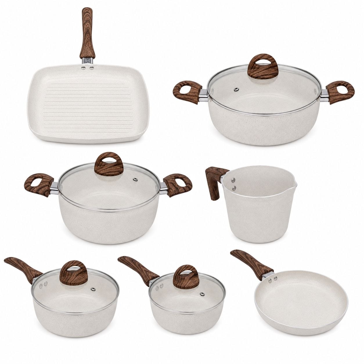 JUEGO DE UTENSILIOS DE COCINA CON RECUBRIMIENTO ANTIADHERENTE HOTCHEF 11 PZAS