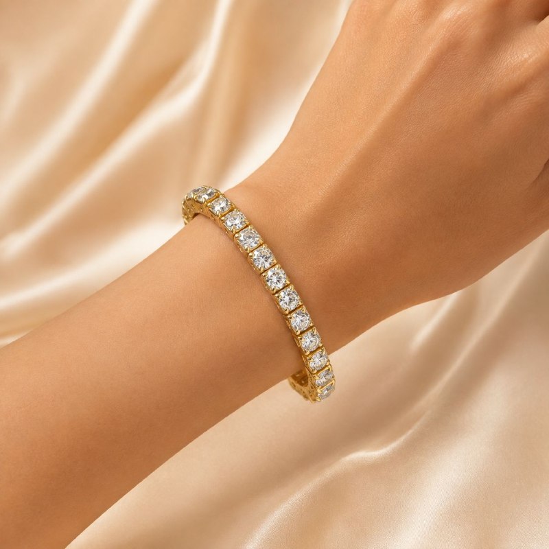 PULSERA DE ENCHAPE PARA DAMA 19CM (DUPE DE SWAROVSKI)