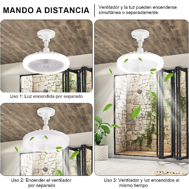 VENTILADOR LUZ LED DE TECHO REGULABLE 265V
