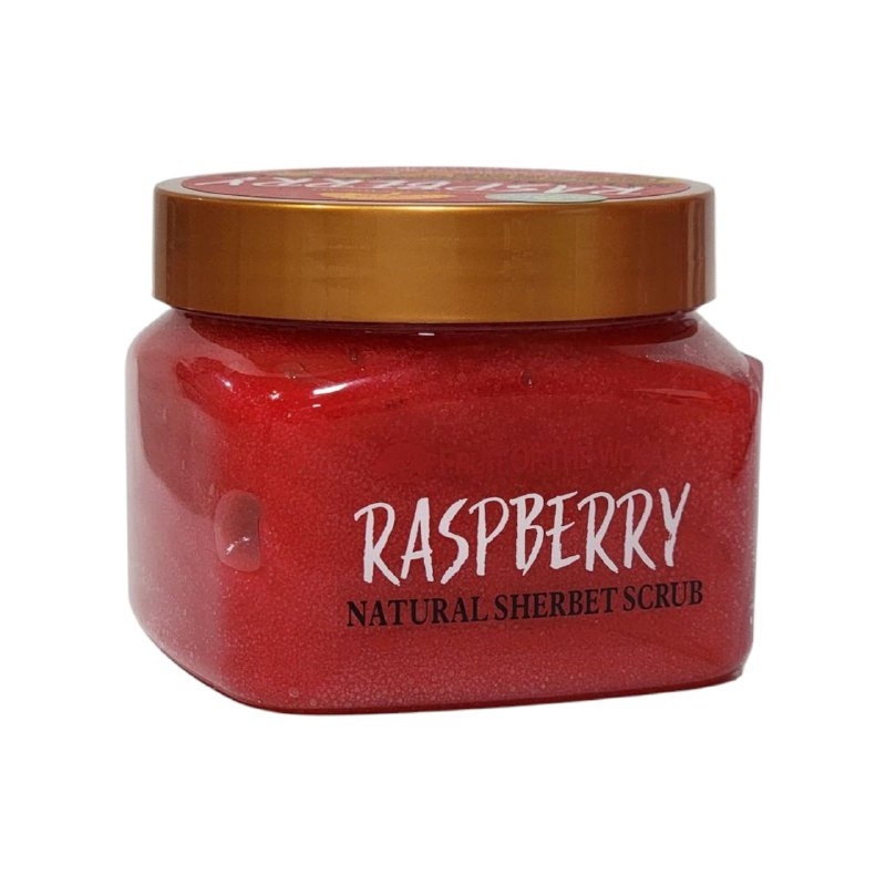 EXFOLIANTE CORPORAL ANTIOXIDANTE Y REVITALIZANTE CON EXTRACTO DE FRAMBUESA FRUIT OF THE WOKALI 600G