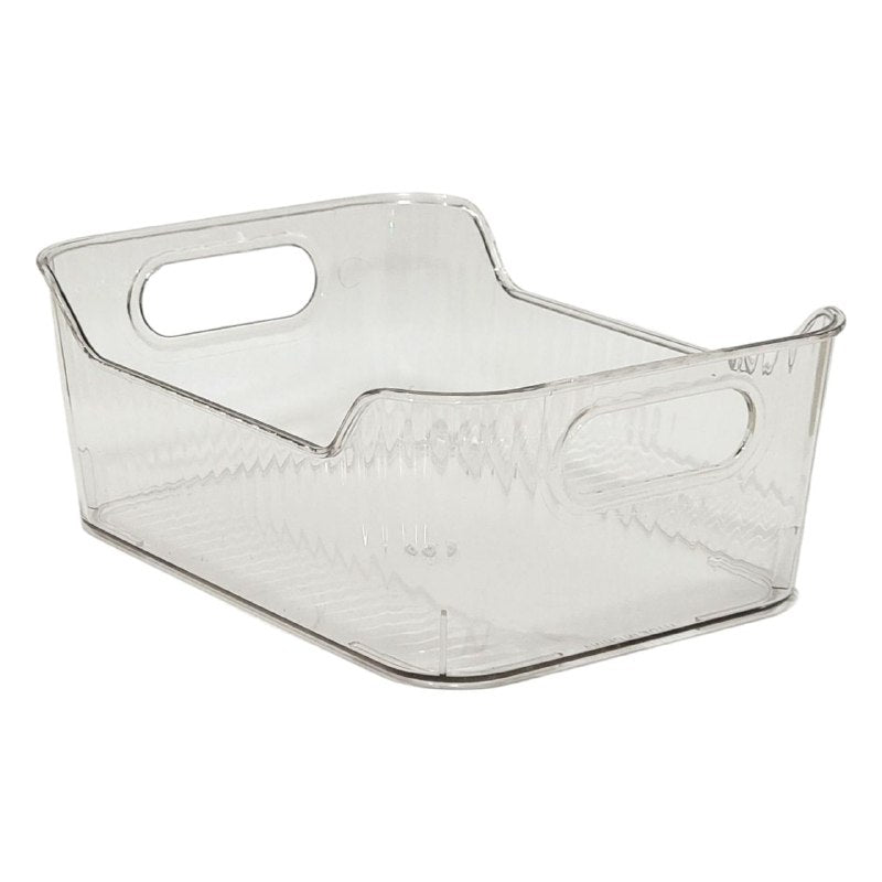 ORGANIZADOR RECIPIENTE DE ALMACENAMIENTO DE ACRILICO CONTENEDOR TRANSPARENTE PARA REFRIGERADOR O ESTANTE 18X13X5.5CM