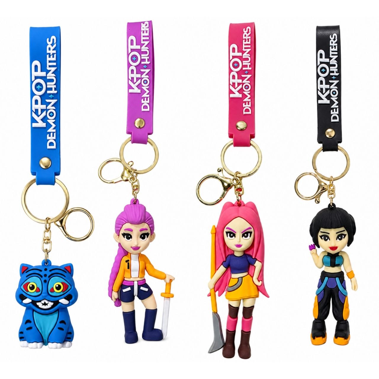 LLAVEROS DE CK-POP DEMON HUNTERS CON BROCHE METALICO