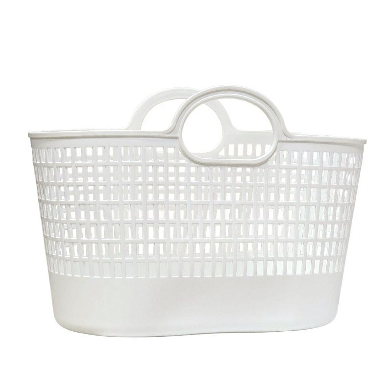 CANASTA ORGANIZADORA, CESTA PORTATIL, TIPO BOLSA DE PVC, PRACTICA, MODERNA Y RESISTENTE IDEAL PARA IR DE COMPRAS, PLAYA O DIA A DIA, 3 COLORES 40X23CM