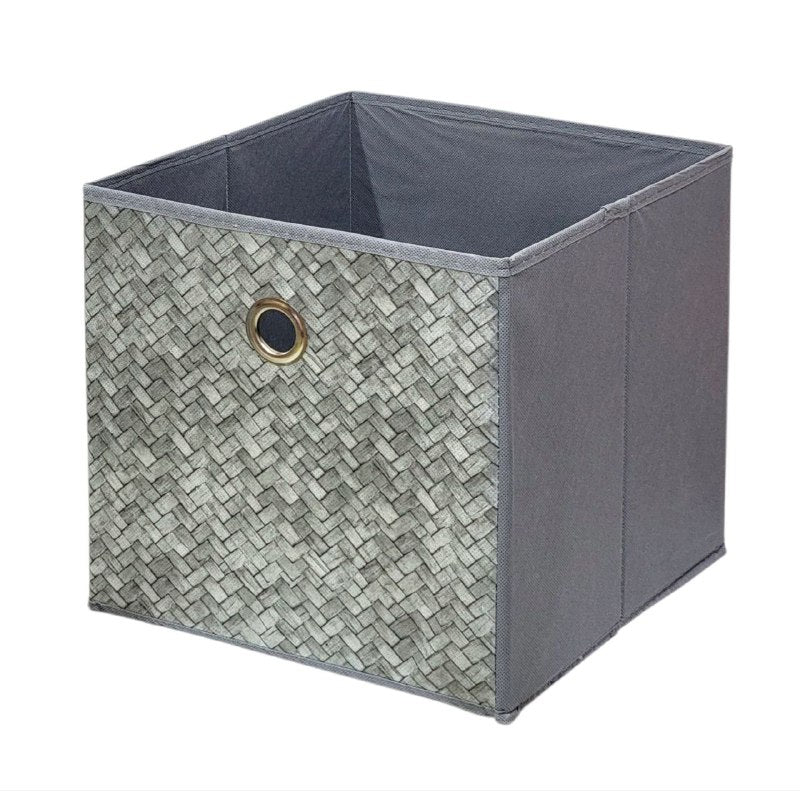 ORGANIZADOR CAJA DE ALMACENAMIENTO PLEGABLE, CESTA PARA LIBROS, JUGUETES, ROPA Y MAS CLOSET ESSENTIALS 27X27X27CM