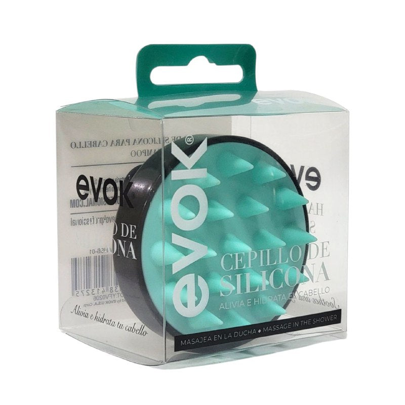 CEPILLO MASAJEADOR PARA EL CABELLO DE SILICONA EVOK