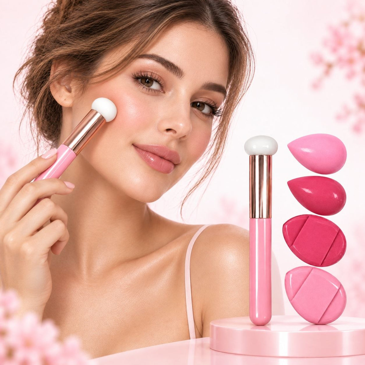 SET DE 5 ESPONJAS BORLAS PARA MAQUILLAJE Y CORRECTION SWEET BEAUTY