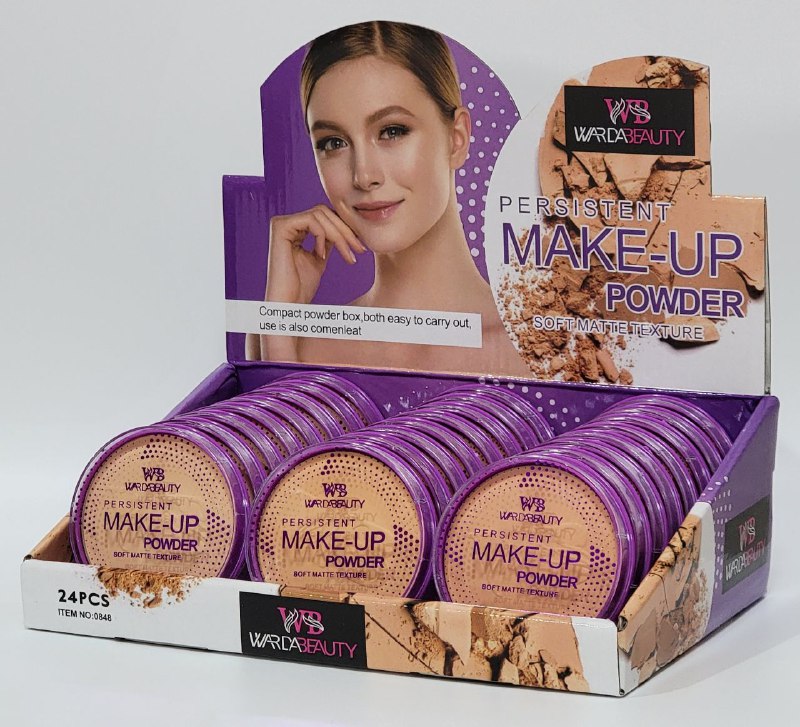 POLVO COMPACTO PERSISTENTE DE TEXTURA SUAVE MATE 3 TONOS WARDABEAUTY (DUPE DE MAYBELLINE)