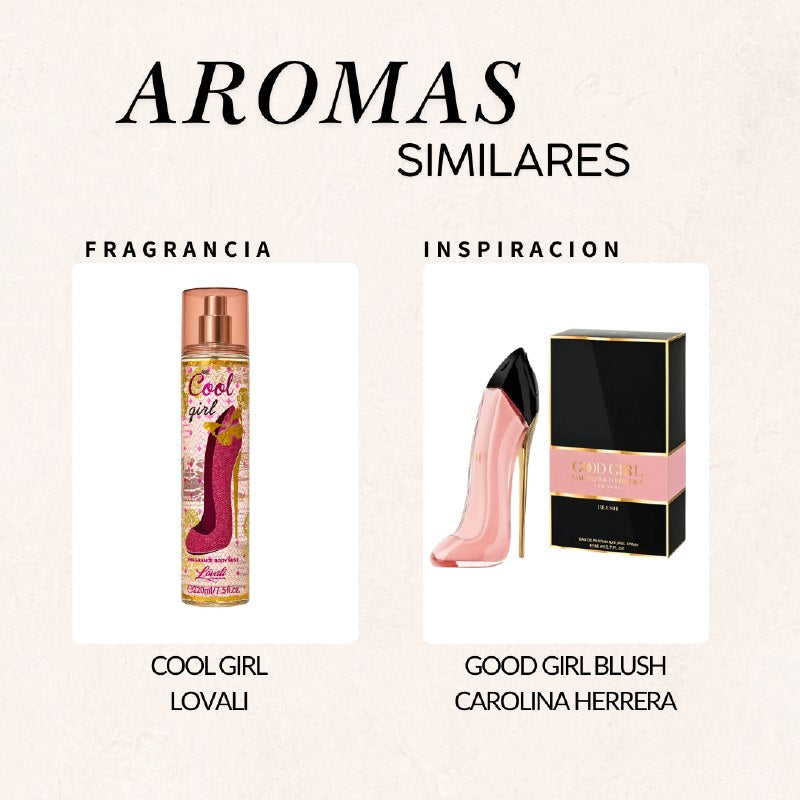 SPLASH LOVALI COOL GIRL 220ML (M) (AROMA SIMILAR CAROLINA HERRERA GOOD GIRL BLUSH)