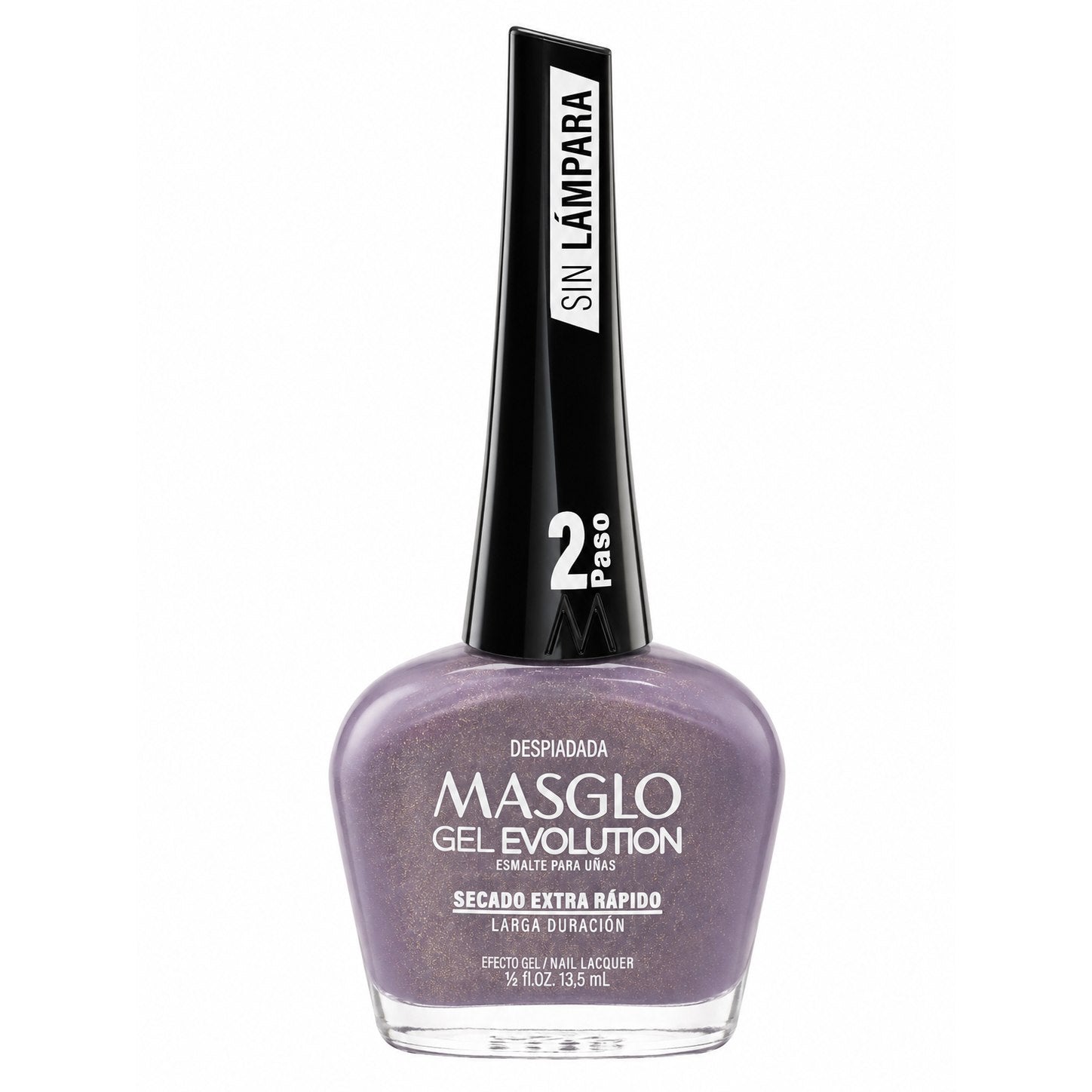 ESMALTE DE UÑAS CON EFECTO GEL DE SECADO EXTRA RÁPIDO MASGLO GEL EVOLUTION PASO 2 "ESTILO DESPIADADA" 13.5 ML