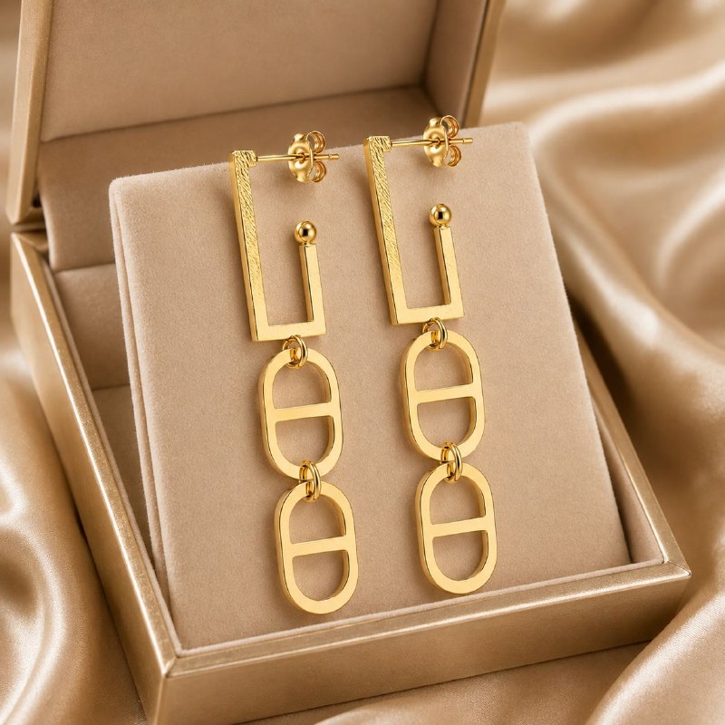 ARITOS DE ENCHAPE PARA DAMA 8CM