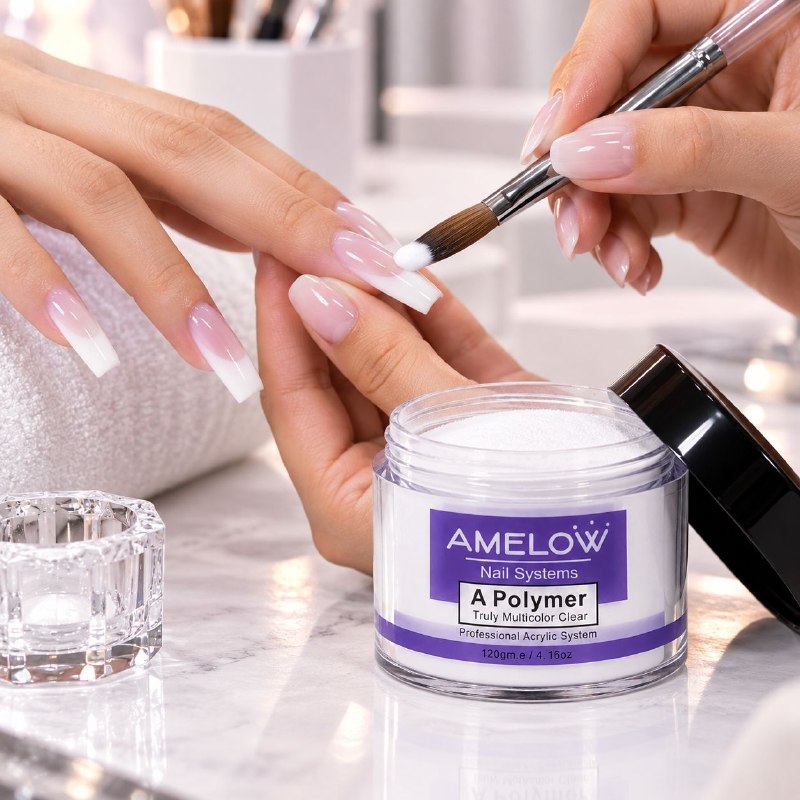 POLVO ACRILICO DE POLIMERO PARA ESTRUCTURA Y CONSTRUCCION DE UÑAS AMELOW 120G