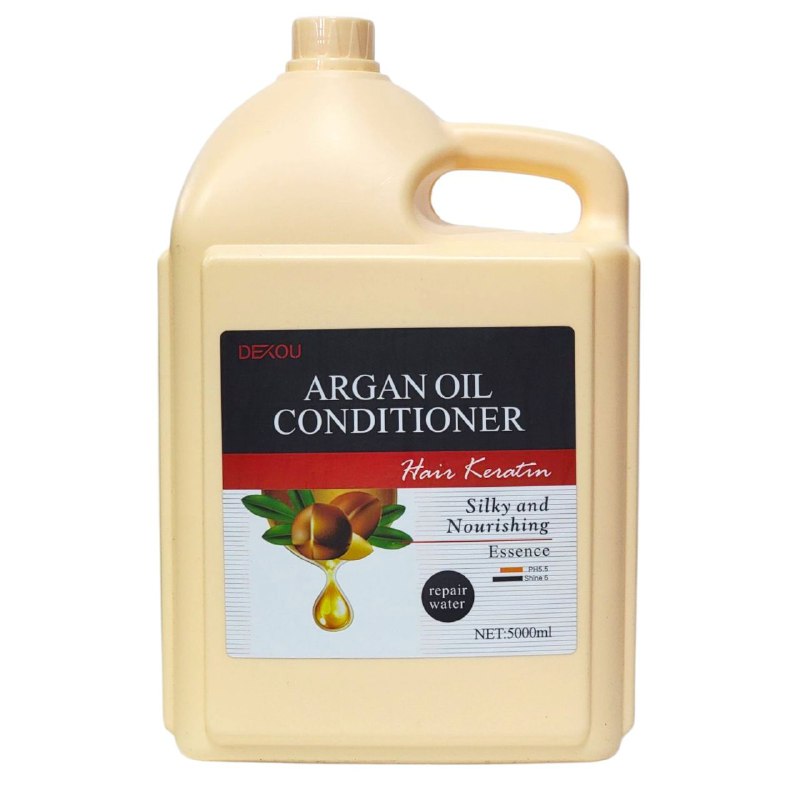 ACONDICIONADOR DE ACEITE DE ARGAN, NUTRE Y REPARA EL CABELLO,  DANDO ELASTICIDAD, SUAVIDAD, ELEGANCIA , TERSO Y BRILLO DEXOU ARGAN OIL CONDITIONER HAIR KERATIN 5000ML