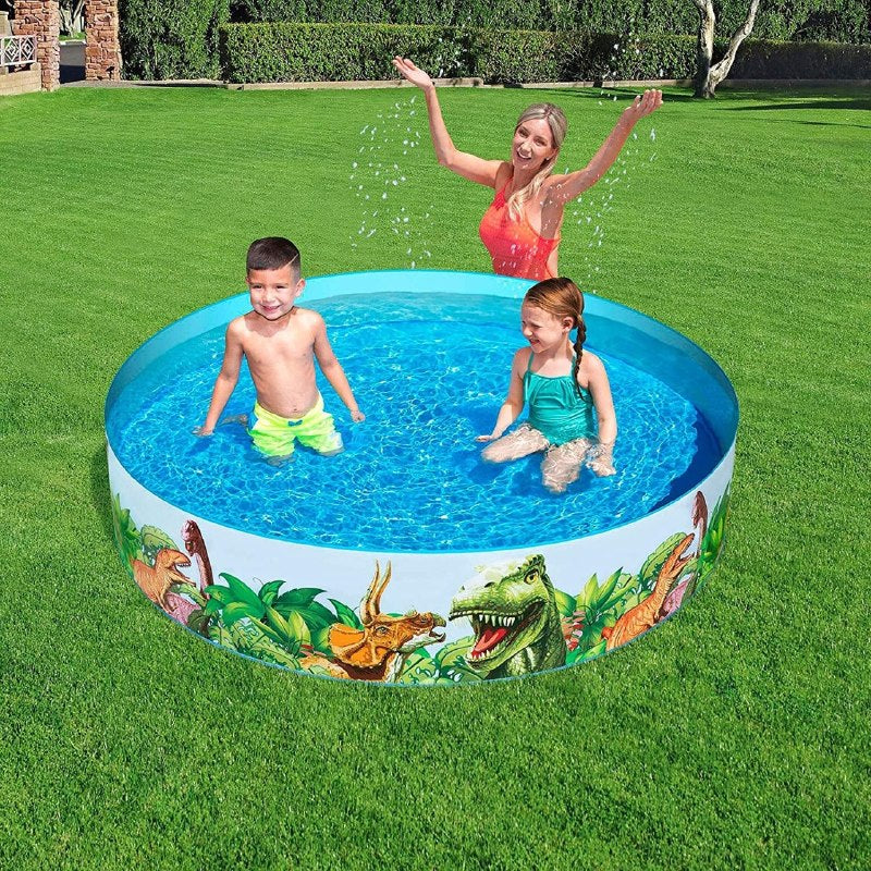 PISCINA RIGIDA DE PAREDES FLEXIBLES CON ESTAMPADO DE DINOSAURIO BESTWAY 1.83MX38CM