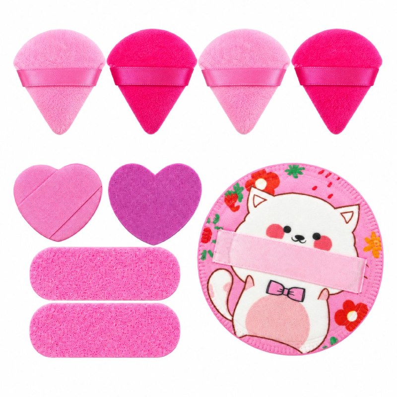 SET DE ESPONJAS Y APLICADORES PARA MAQUILLAJE SWEET BEAUTY 9PCS