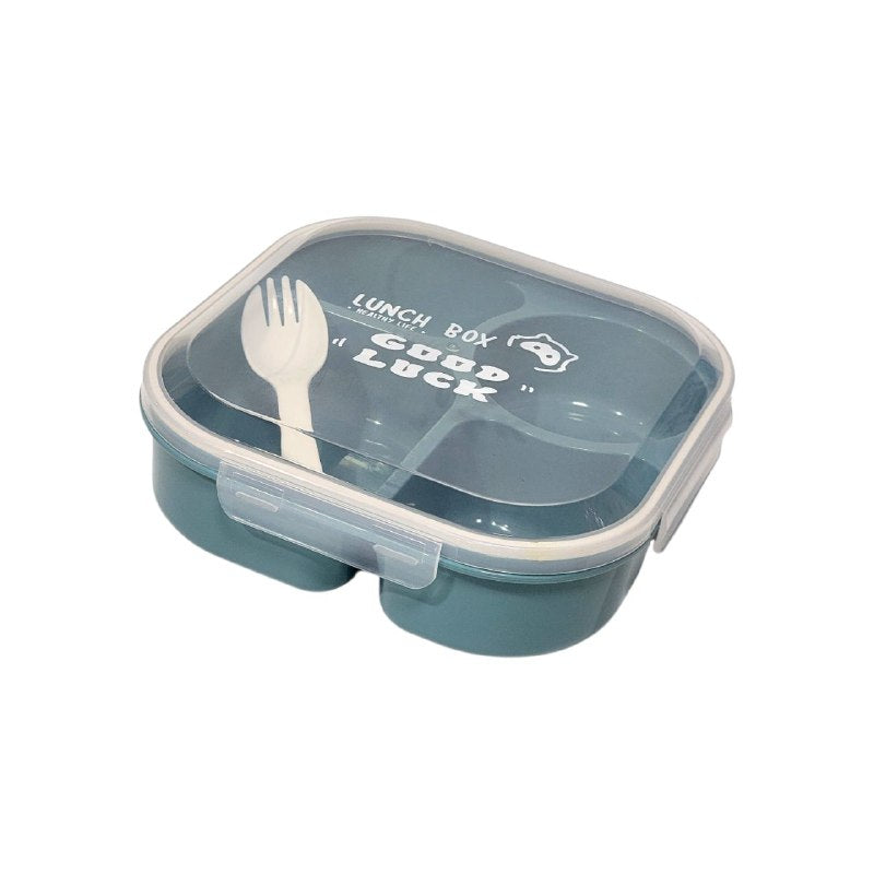 RECIPIENTE PANA PARA ALIMENTOS DE 4 COMPARTIMIENTOS CON TENEDOR BENELI HOME 18X18X6.5CM