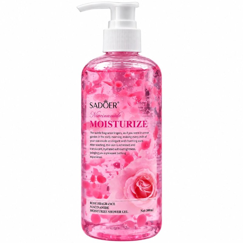 GEL DE DUCHA HIDRATANTE E ILUMINADOR CON NIACINAMIDA Y FRAGANCIA DE ROSAS SADOER 300ML