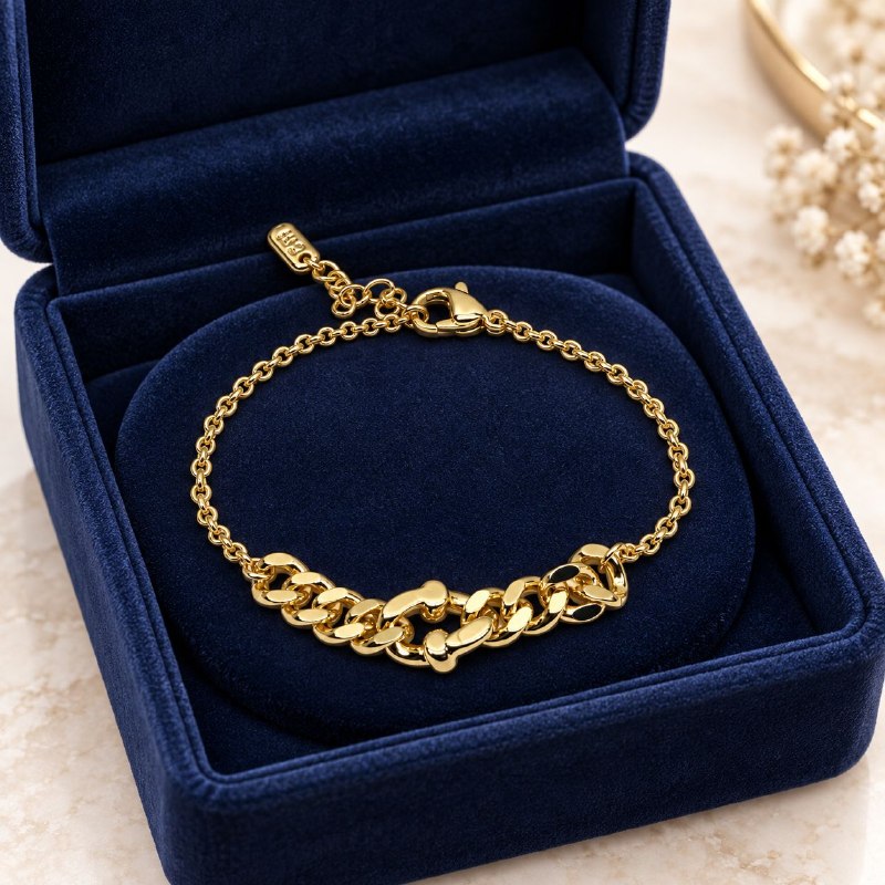 PULSERA DE ENCHAPE PARA DAMA 16CM