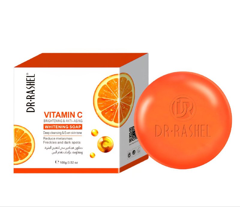 JABON FACIAL EN BARRA CON VITAMINA C DE EFECTO ILUMINADOR ANTIEDAD DR RASHEL 100G