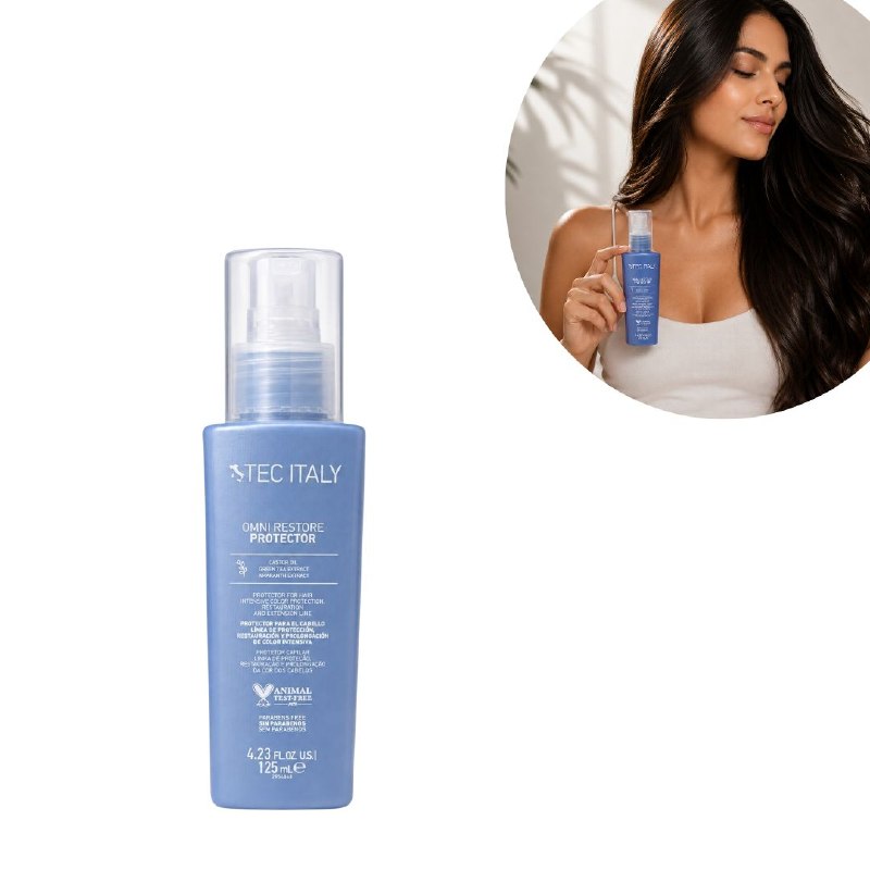 TRATAMIENTO CAPILAR PROTECTOR DE COLOR, RESTAURADOR, ACONDICIONADOR Y REVITALIZANTE CON ACEITE DE RICINO TEC ITALY 125ML