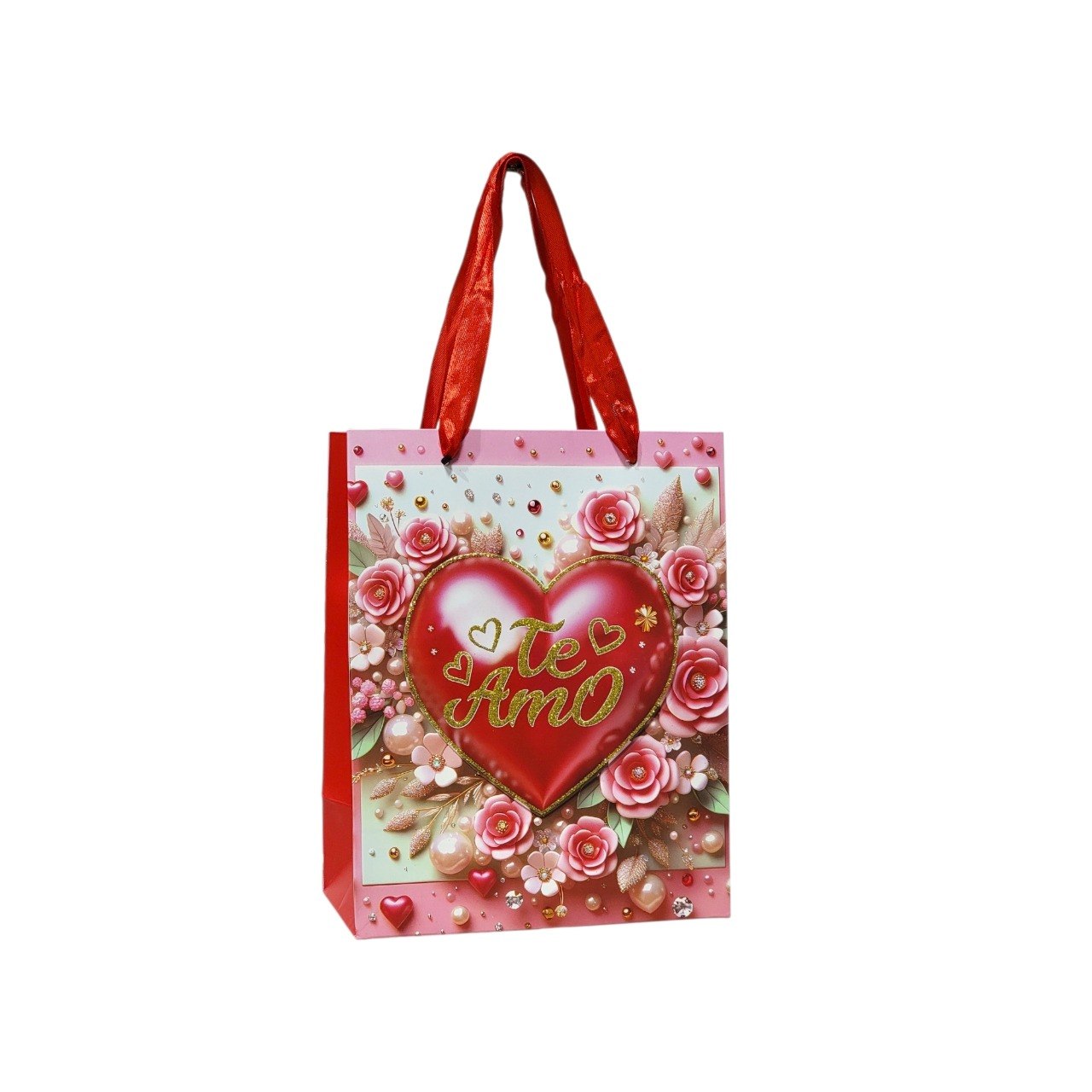 BOLSA DE REGALO DE SAN VALENTIN PEQUEÑA 19X23X8CM