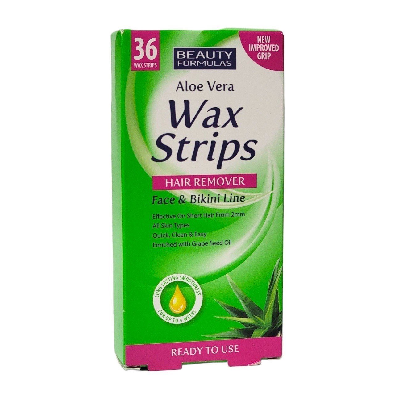 BANDAS DE CERA CON ALOE VERA 36UND BEAUTY FORMULAS