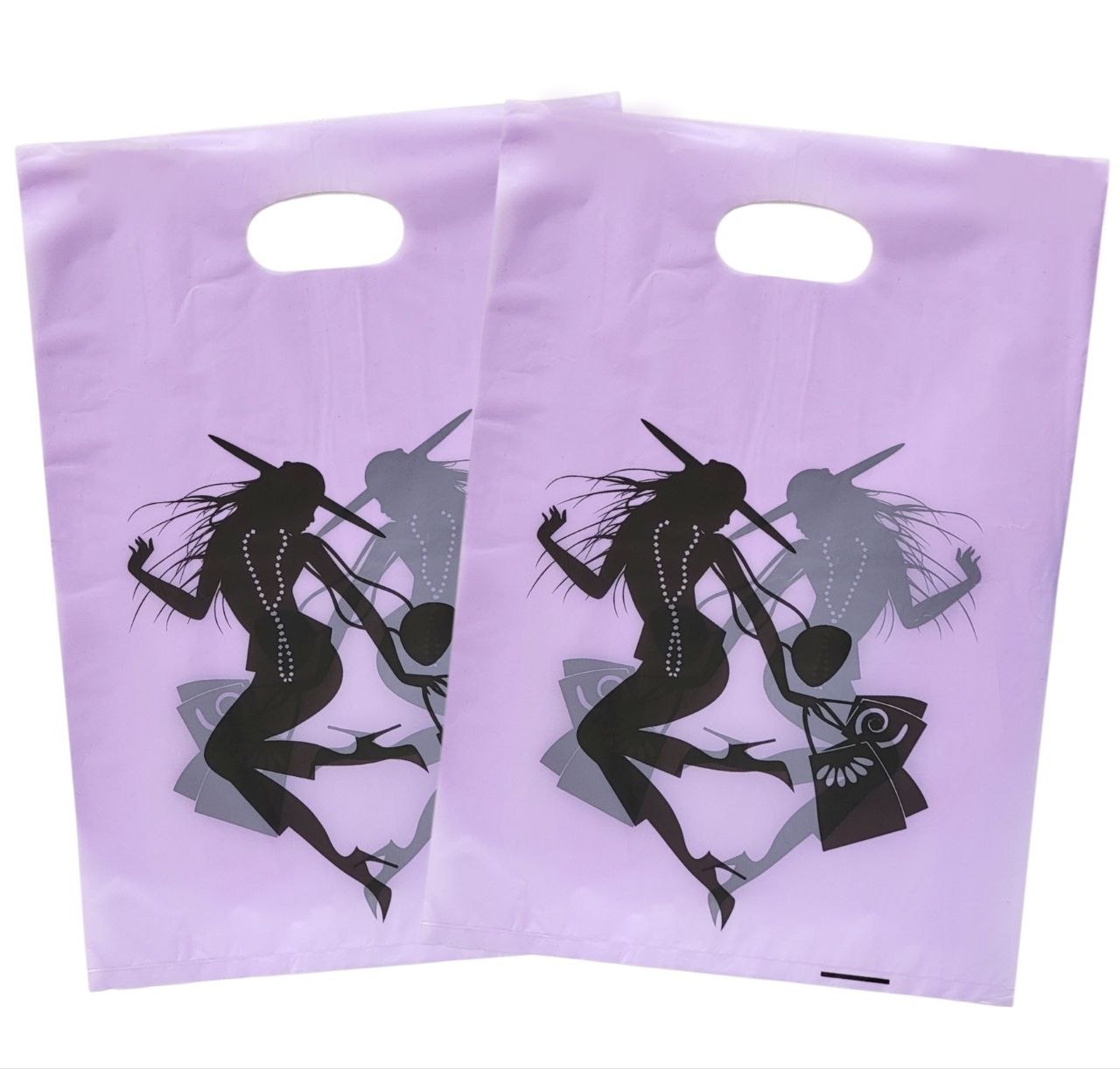 BOLSA DE REGALO PLASTICA MEDIANA 25X35CM, PAQUETE 100UND