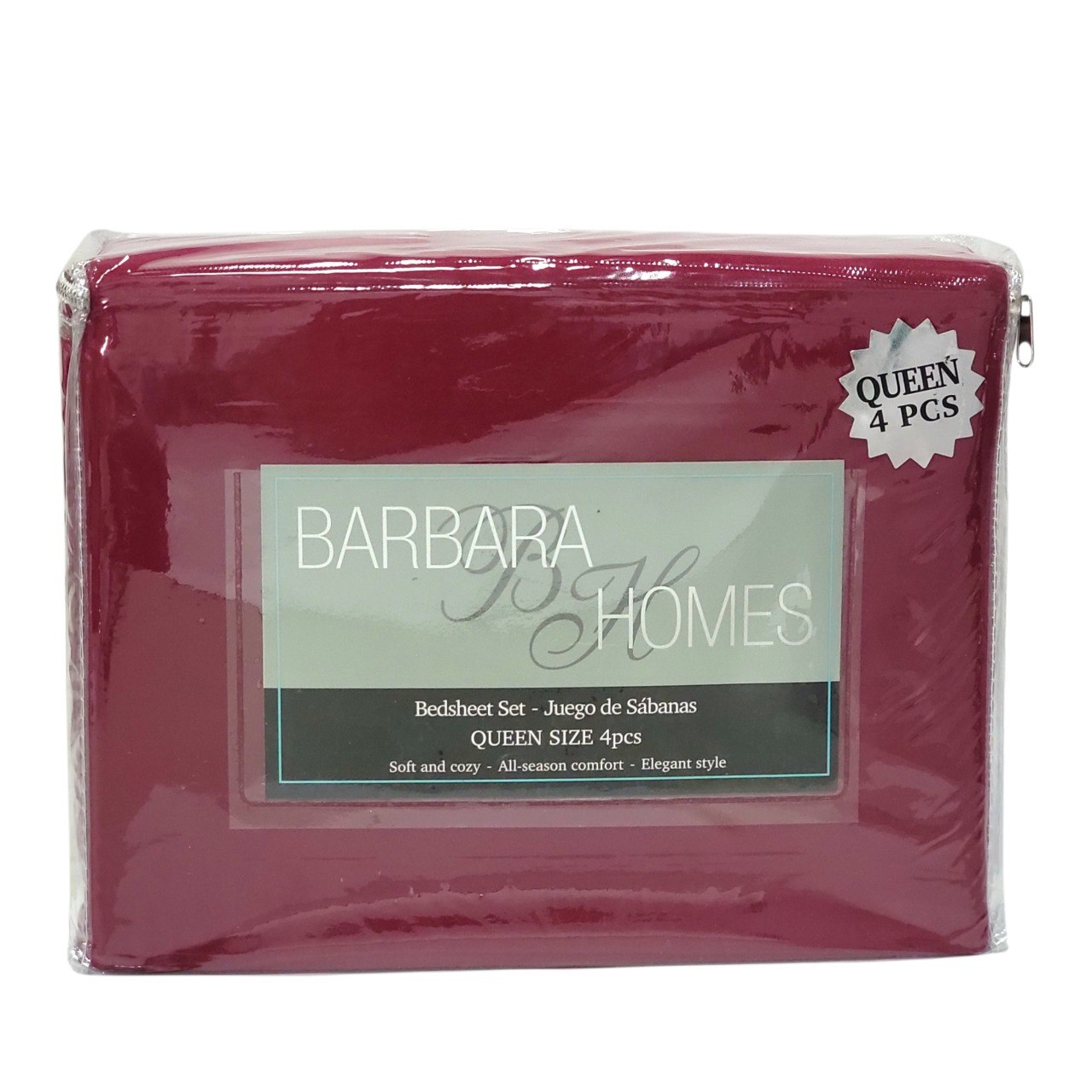 JUEGO DE SÁBANAS TAMAÑO QUEEN 4PCS BARBARA HOMES
