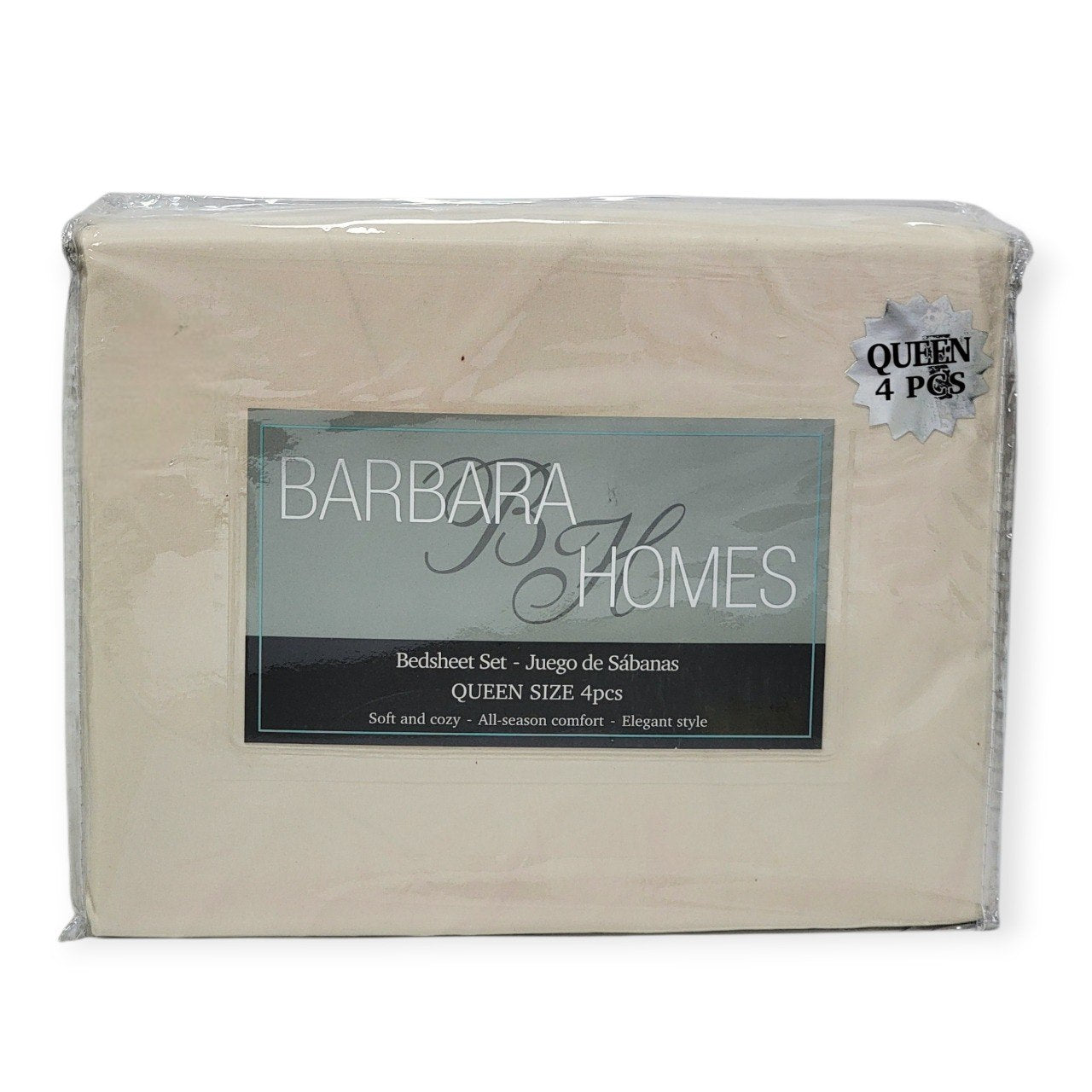 JUEGO DE SÁBANAS TAMAÑO QUEEN 4PCS BARBARA HOMES