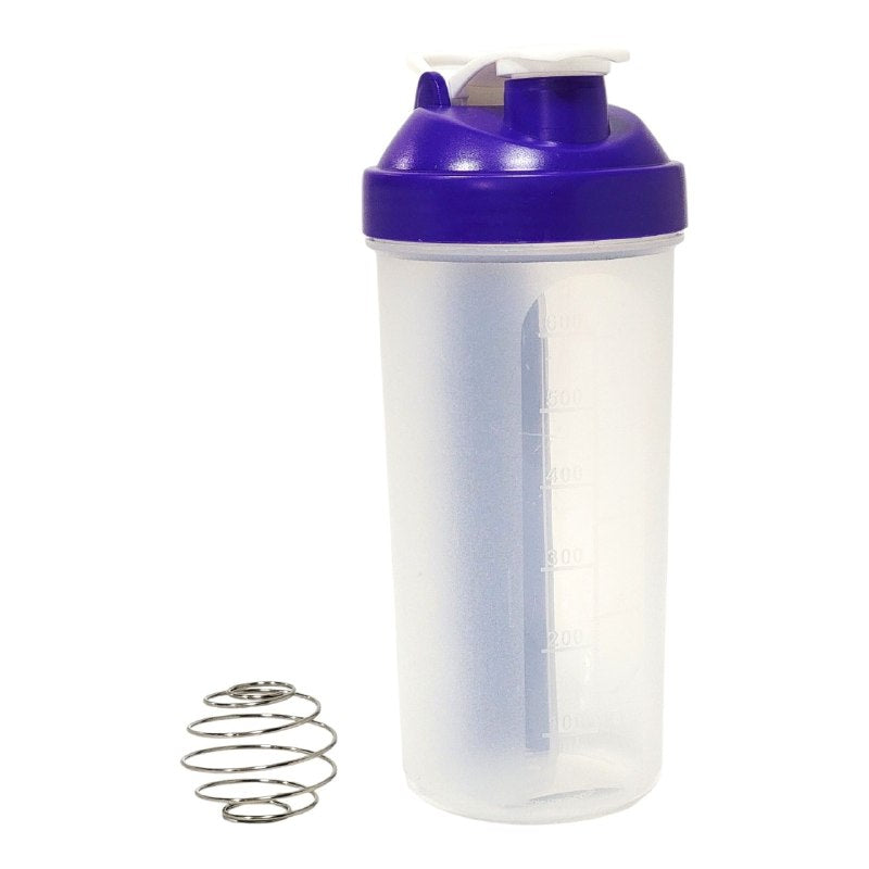BOTELLA MEZCLADORA CON ORGANIZADOR DE VITAMINAS 2 EN 1 DE PLASTICO RESISTENTE 600ML