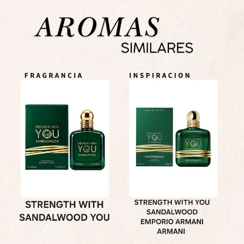STRENGTH WITH YOU SANDALWOOD EDP 110ML (H) (AROMA SIMILAR GIORGIO ARMANI STRONGER WITH YOU SANDALWOOD)