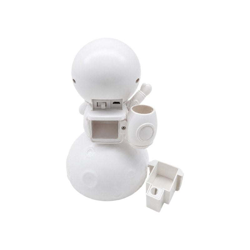 MINI LAMPARA LED PORTATIL DE ASTRONAUTA SOBRE LA LUNA CON SACAPUNTAS INTEGRADO 17X9.5X10.5CM