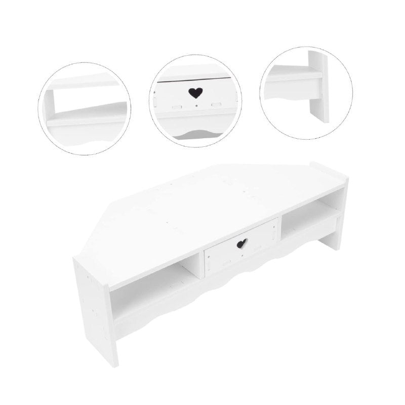 ESTANTE ORGANIZADOR PORTATIL PARA ESCRITORIO DE MONITOR DE PVC PARA OFICINA O EL HOGAR