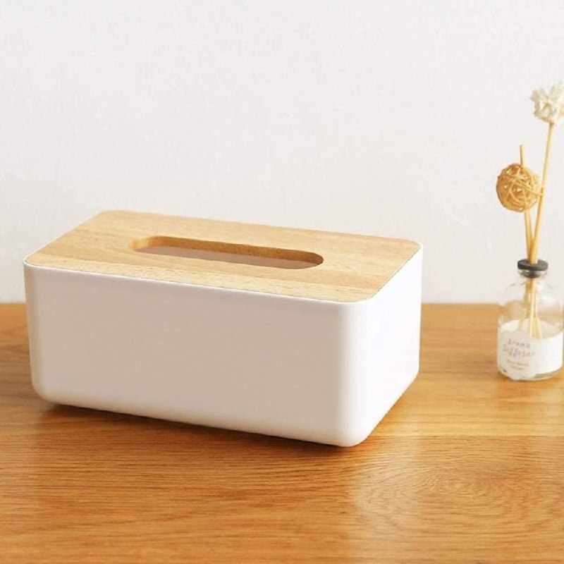 SERVILLETERO ORGANIZADOR CAJA DE ALMACENAMIENTO UNIVERSAL CON TAPA DE MADERA KENNEDY HOME COLLECTIONS