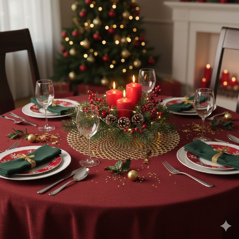 MANTELES INDIVIDUALES REDONDOS NAVIDEÑOS PARA COMEDOR DE COCINA DE PVC 38CM