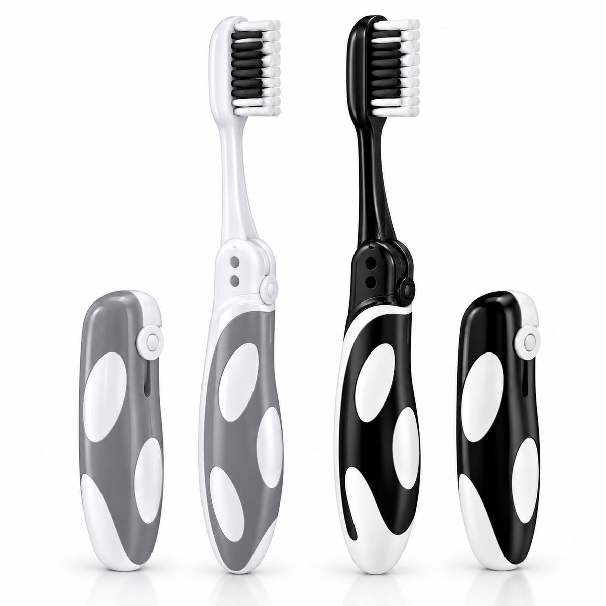 SET DE CEPILLOS DE DIENTES PLEGABLES PARA VIAJE ORAL FUSION 2PCS
