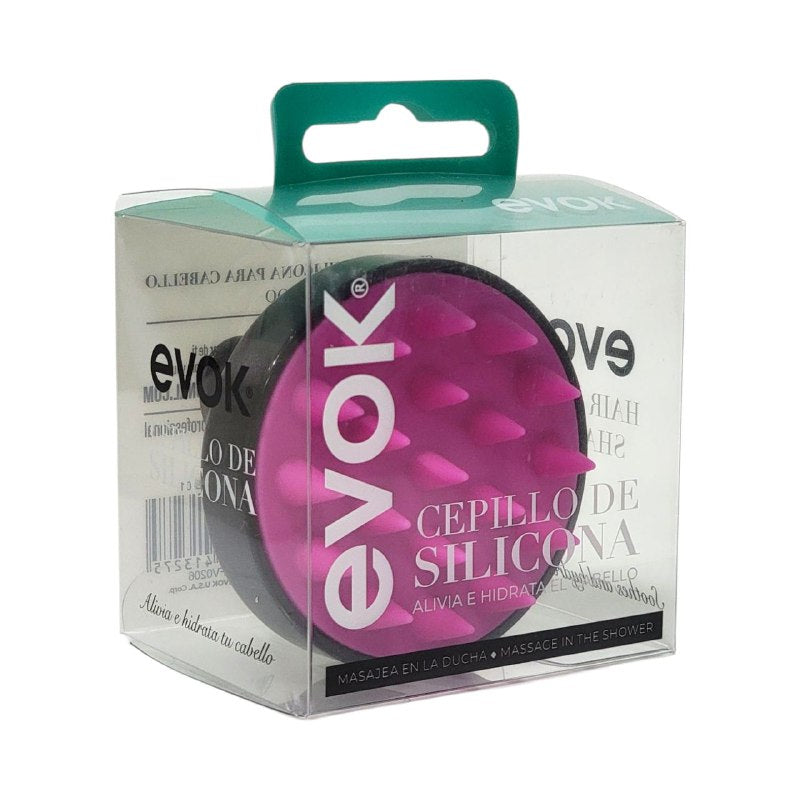 CEPILLO MASAJEADOR PARA EL CABELLO DE SILICONA EVOK