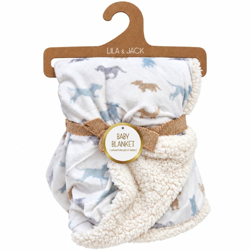 COBIJA TERMICA PARA BEBE CON REVERSO AFELPADO LILA & JACK 80X100CM