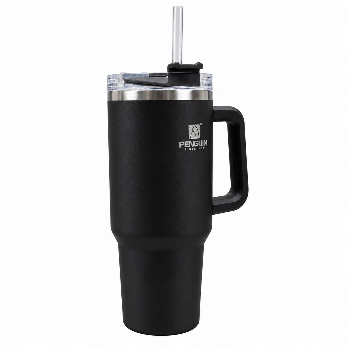 VASO TÉRMICO CON ASA Y PAJILLA PENGUIN 1200ML