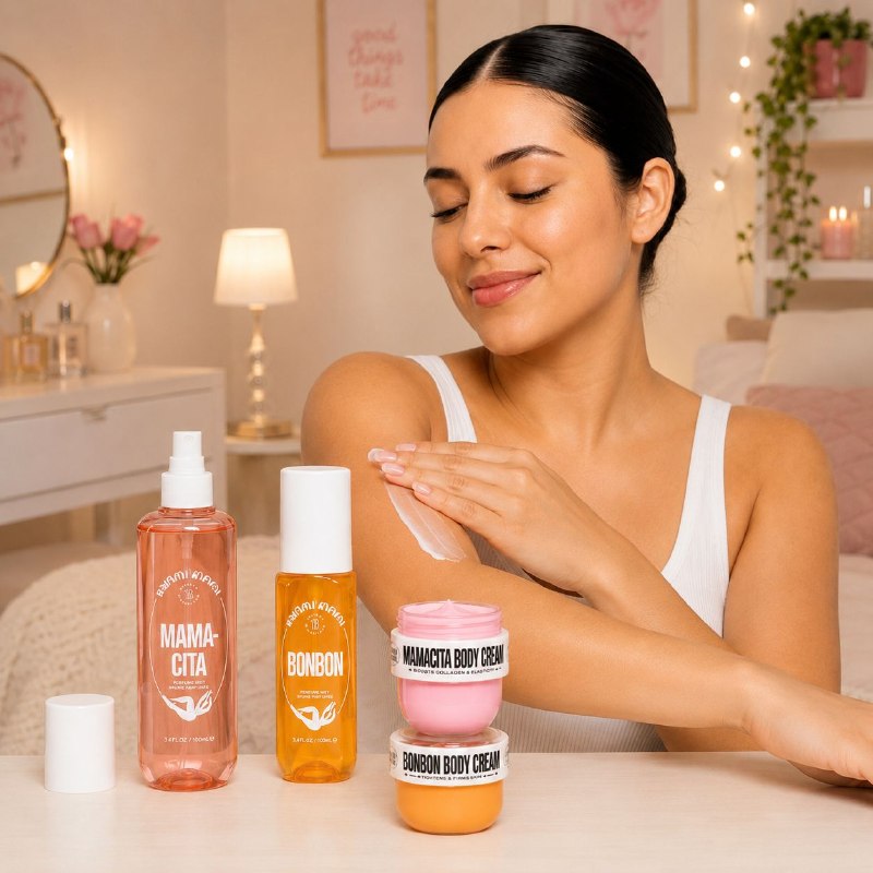 SET DE CUIDADO CORPORAL DE 4 PIEZAS CON SPLASH AROMATICOS MIAMI MAMI