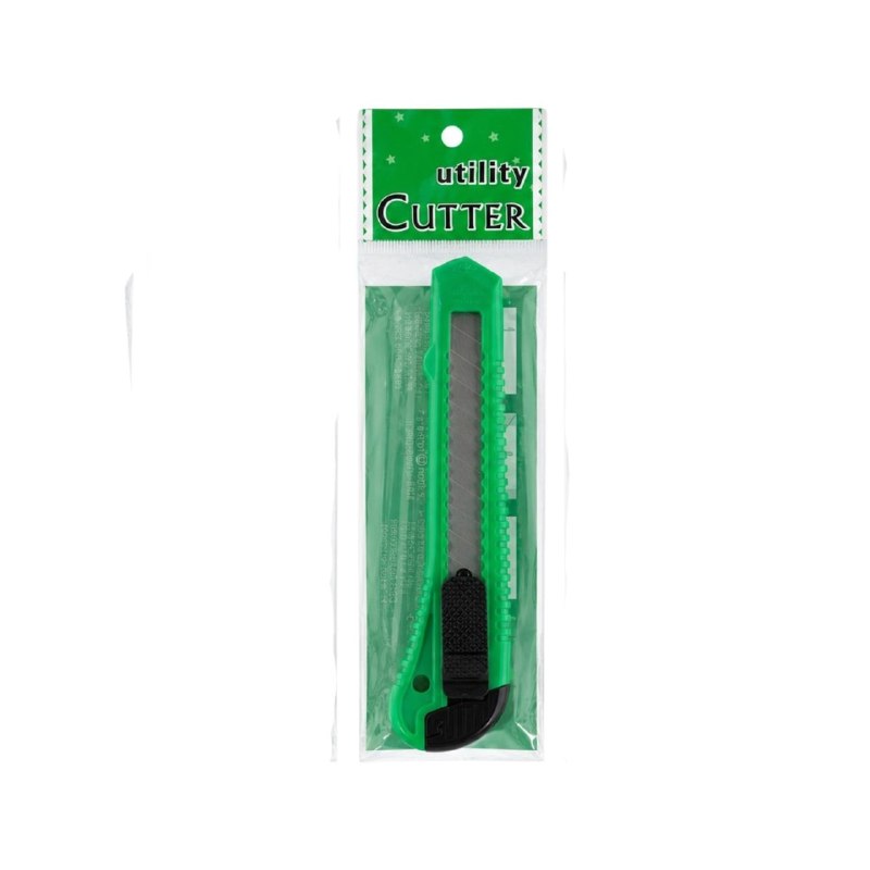 CUTTER RETRACTIL HOJA SEGMENTADA CON MANGO ERGONOMICO 4 COLORES