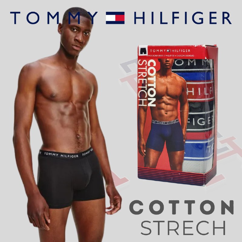 ROPA INTERIOR PARA CABALLERO TOMMY HILFIGER COTTON STRETCH 4 UNIDADES TALLA MEDIUM 32-34 (M)
